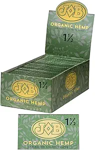 Job Organic Hemp Single Wide Rolling Papers - 24 ct. Box