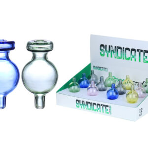 Syndicate Vitrum Wrapped and RakedBubble Carb Cap - Assorted 12 ct. Display