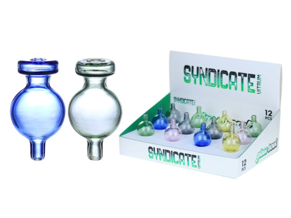 Syndicate Vitrum Wrapped and RakedBubble Carb Cap - Assorted 12 ct. Display