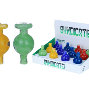 Syndicate Vitrum Dots and Lines Bubble Carb Cap - Assorted 12 ct.