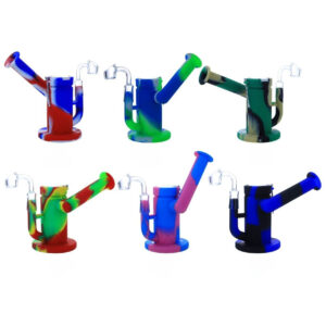 6" Silicone Rig Style Water Pipe - Assorted Mixed Colors