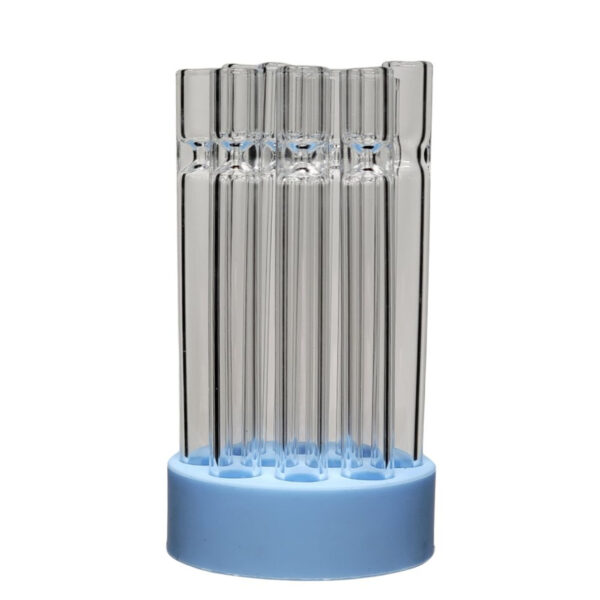 4" Clear Glass Chillum - 10 ct. Display