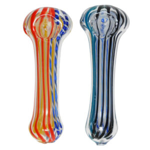 3" Assorted Striped Glass Pipe - 10 ct. pack