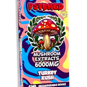 Psyched 6ml Mushroom Disposable Vape - Turkey Kush - 5 ct. Display