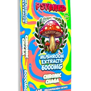 Psyched 6ml Mushroom Disposable Vape - Chronic Chaga - 5 ct. Display