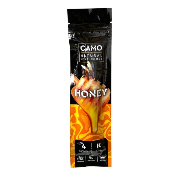 Camo Natural Leaf Cones - 12 ct. - Honey