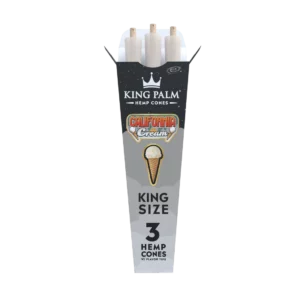 King Palm Hemp Cones California Cream - King Size - 3 pk. - 30 ct. Display
