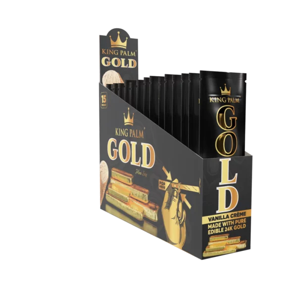 King Palm Mini Size 1pk. - Vanilla Gold - 15 ct. Display