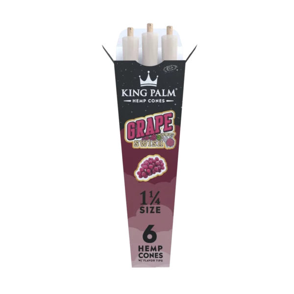 King Palm Hemp Cones Grape - 1.25 - 6 pk. - 30 ct. Display