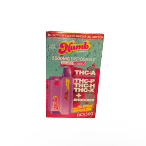 Numb Super Smoker 5.5g Disposable Vape THC-A, THC-P, Shrooms - Gelato (Hybrid)