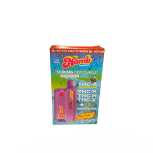 Numb Super Smoker 5.5g Disposable Vape THC-A, THC-P, Shrooms - White Runtz (Hybrid)