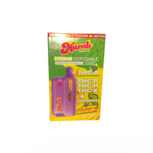 Numb Super Smoker 5.5g Disposable Vape THC-A, THC-P, Shrooms - Pineapple Express (Hybrid)