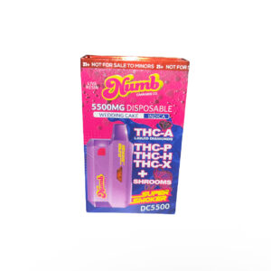 Numb Super Smoker 5.5g Disposable Vape THC-A, THC-P, Shrooms - Wedding Cake (Indica)