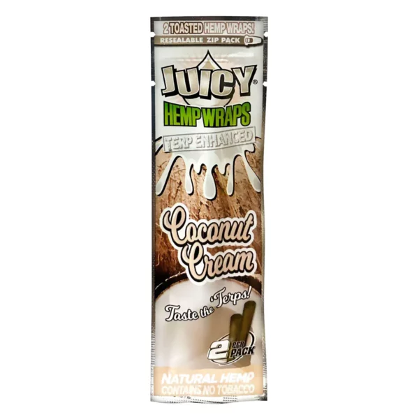Juicy Terp Enhanced Hemp Wraps - Coconut Cream