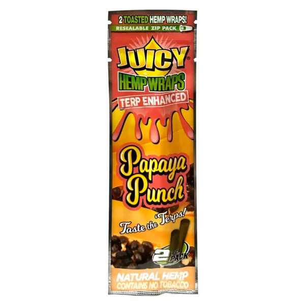 Juicy Terp Enhanced Hemp Wraps - Papaya Punch