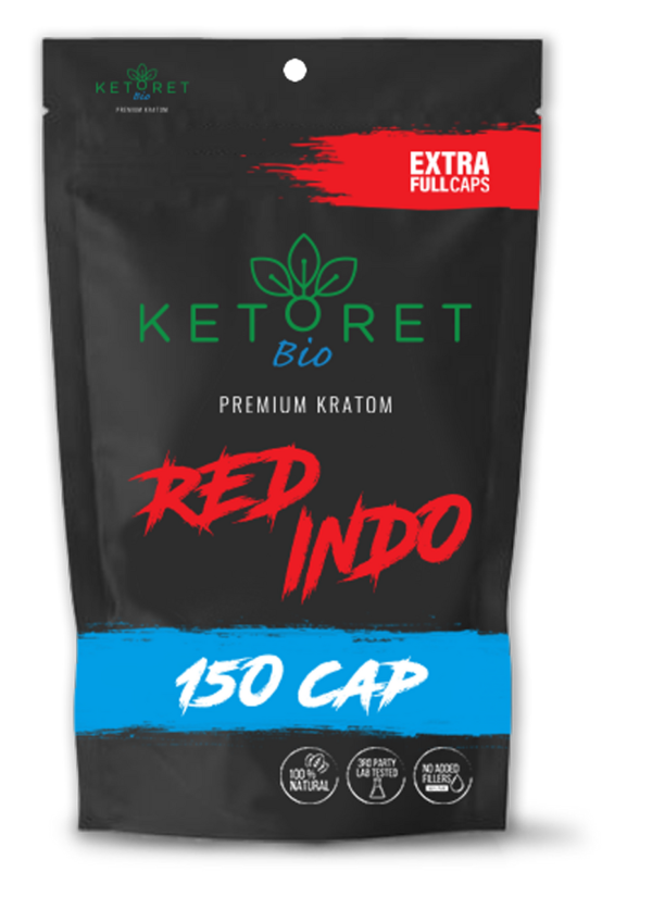 Ketoret Kratom Capsules - Red Indo 150 Caps