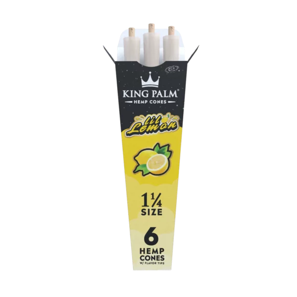 King Palm Hemp Cones Lil Lemon - 1.25 - 6 pk. - 30 ct. Display