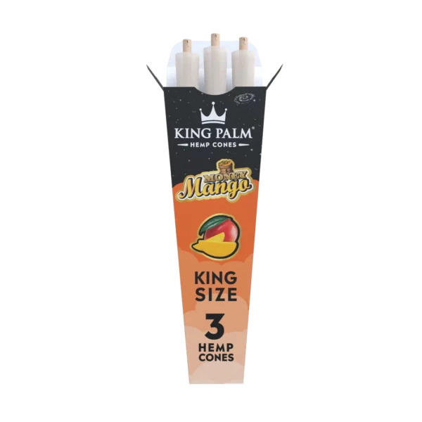 King Palm Hemp Cones Money Mango - King Size - 3 pk. - 30 ct. Display