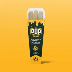 Pop Cones 1.25 Banana Cream 24 ct display