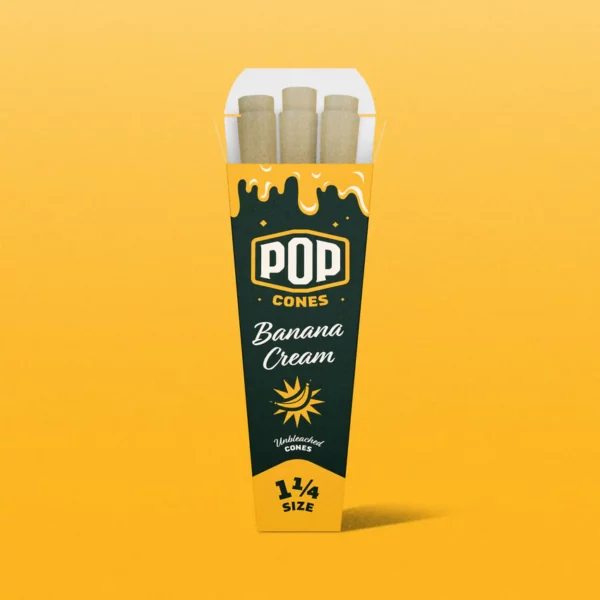 Pop Cones 1.25 Banana Cream 24 ct display