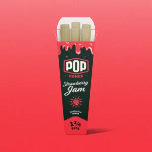 Pop Cones 1.25 - 6 pk. - Strawberry Jam - 24 ct. Display