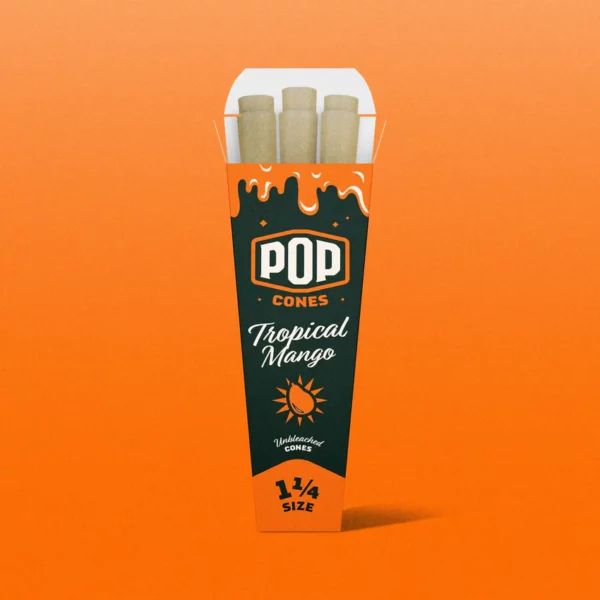 Pop Cones 1.25 - 6 pk. - Tropical Mango - 24 ct. Display