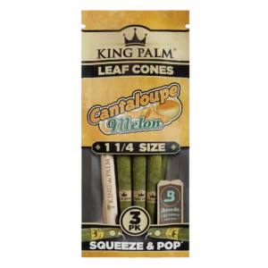 King Palm 1.25 Leaf Cones - Cantaloupe Melon - 3 pk. - 15 ct. Display