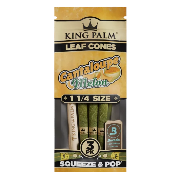 King Palm 1.25 Leaf Cones - Cantaloupe Melon - 3 pk. - 15 ct. Display