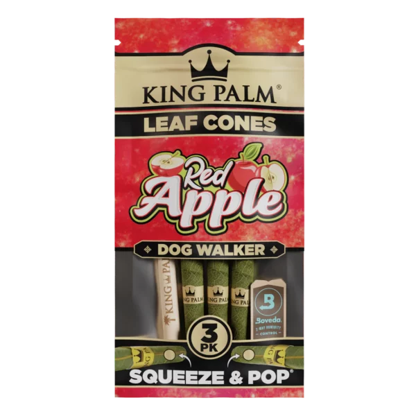 King Palm Leaf Cones - Red Apple - 15 ct. Display
