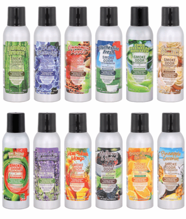 Smoke Odor Eliminator Spray 7oz. Can - Year Round Scents - 12 ct. Mixed Case