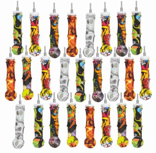 4.5" Assorted Fat Silicone Nectar Collector- 25 pk.