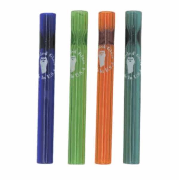 Bearded Short Glass Chillum - Assorted Colors