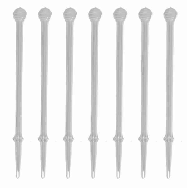 6" Clear Glass with Flat Mouth Nectar Straw - 7 ct. Pack