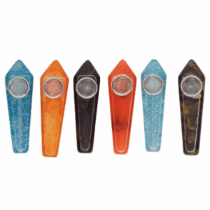3" Assorted Color Resin Crystal Pipes - 6 ct.