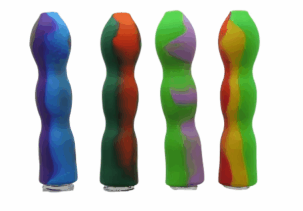 4.5" Fat Silicone Chillum - 10 pk. - Assorted Colors
