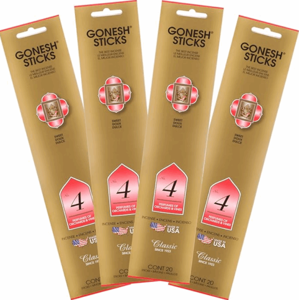 Gonesh Classic Stick Packaged Incense 4pk. - #10 Herbs & Flowers