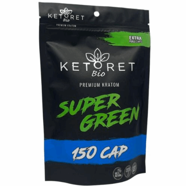 Ketoret Kratom Capsules - Super Green 150 Caps