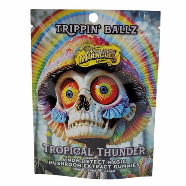Trippin' Ballz Mushroom Extract Gummies - Tropical Thunder - 6 piece
