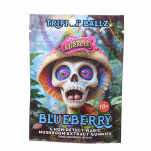 Trippin' Ballz Mushroom Extract Gummies - Blueberry - 6 piece