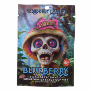 Trippin' Ballz Mushroom Extract Gummies - Blueberry - 3 piece
