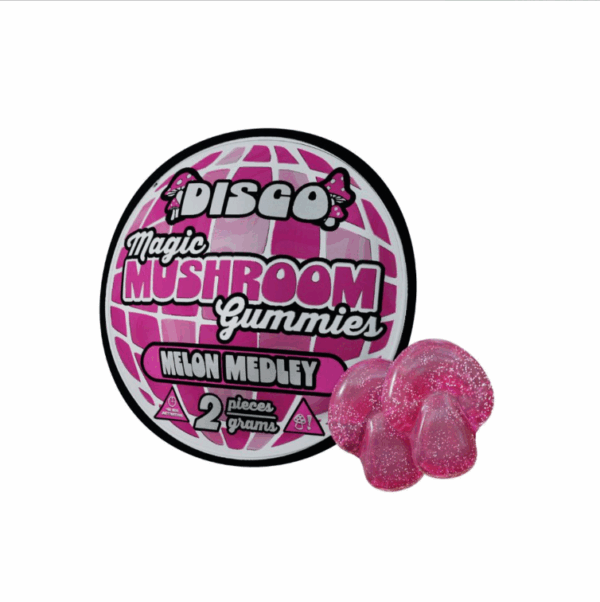 Disco 2 pk. Mushroom Gummies - Melon Medley - 20 ct. Gravity Display