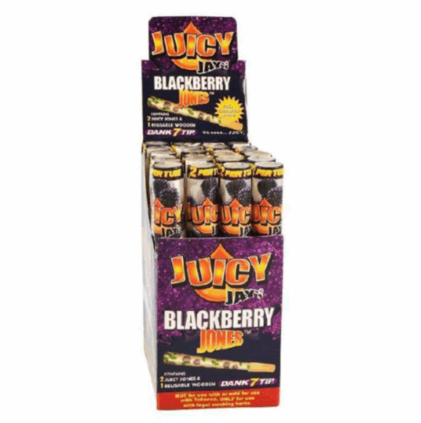 Juicy Jay's Cones w/ Wood Tip - Blackberry Jones - 24 ct. Display
