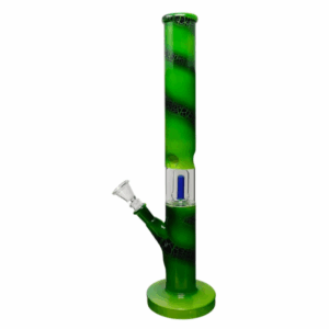 14" Painted Single Dome Perc Straight Tube Water Pipe - Assorted