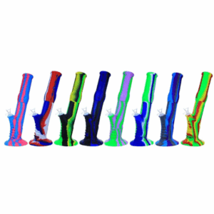13.5" Slanted Silicone Water Pipe - Assorted Mixed Colors