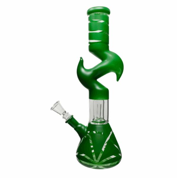 12" Painted Zig Zag Single Perc WaterPipe - Assorted