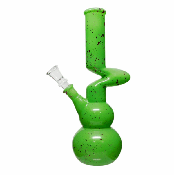 10" Painted Single Zig Zag Water Pipe - Assorted