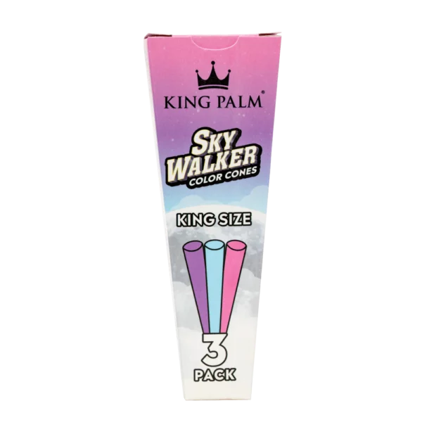 King Palm Skywalker Color Cones - King Size - 3 pk. - 30 ct. Display