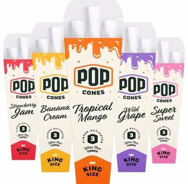 Pop Cones King Size - 3 pk. - Assorted - 25 ct. Display