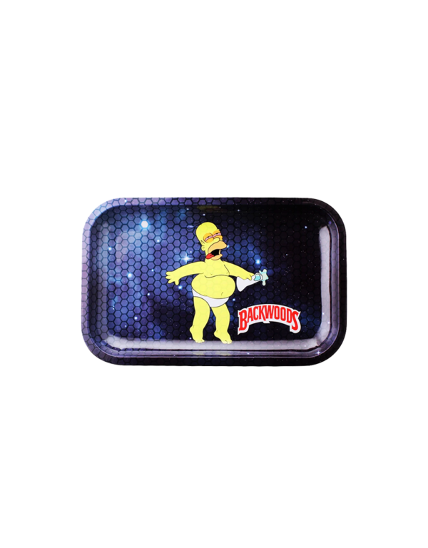 Backwoods Naked Homer Metal Rolling Tray - Small