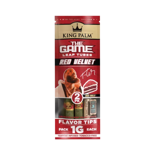 King Palm 2pk Mini - The Game Red Velvet - Display of 15
